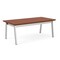 Lesro Newport Coffee Table Metal Frame 20x40in High Pressure Laminate Top, Silver, Blossom Cherry top NP0840 - alternate 3